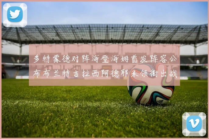 多特蒙德对阵海登海姆首发阵容公布布兰特吉拉西阿德耶米领衔出战